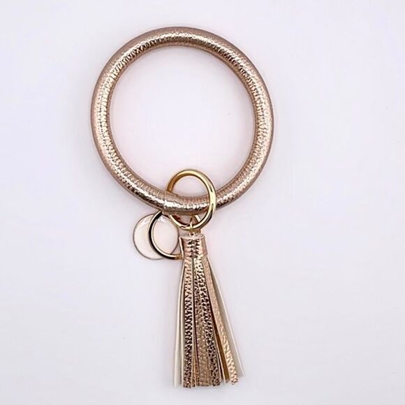 Accessories - ROSE GOLD Large Circle Bracelet Key Ring